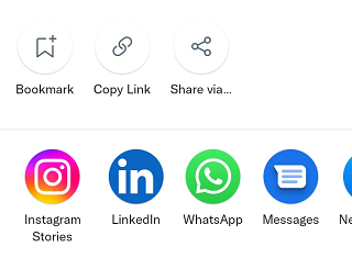 Twitter confirms WhatsApp and LinkedIn sharing buttons