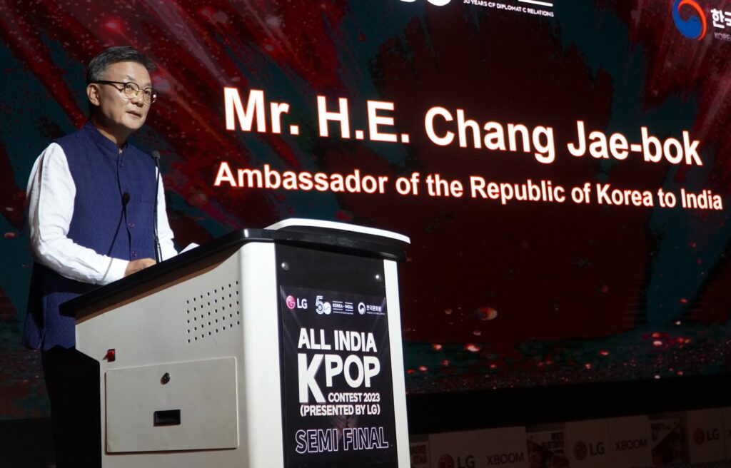 H.E. Chang Jae-Bok Ambassador of the Republic of Korea to India all india k-pop contest 2023