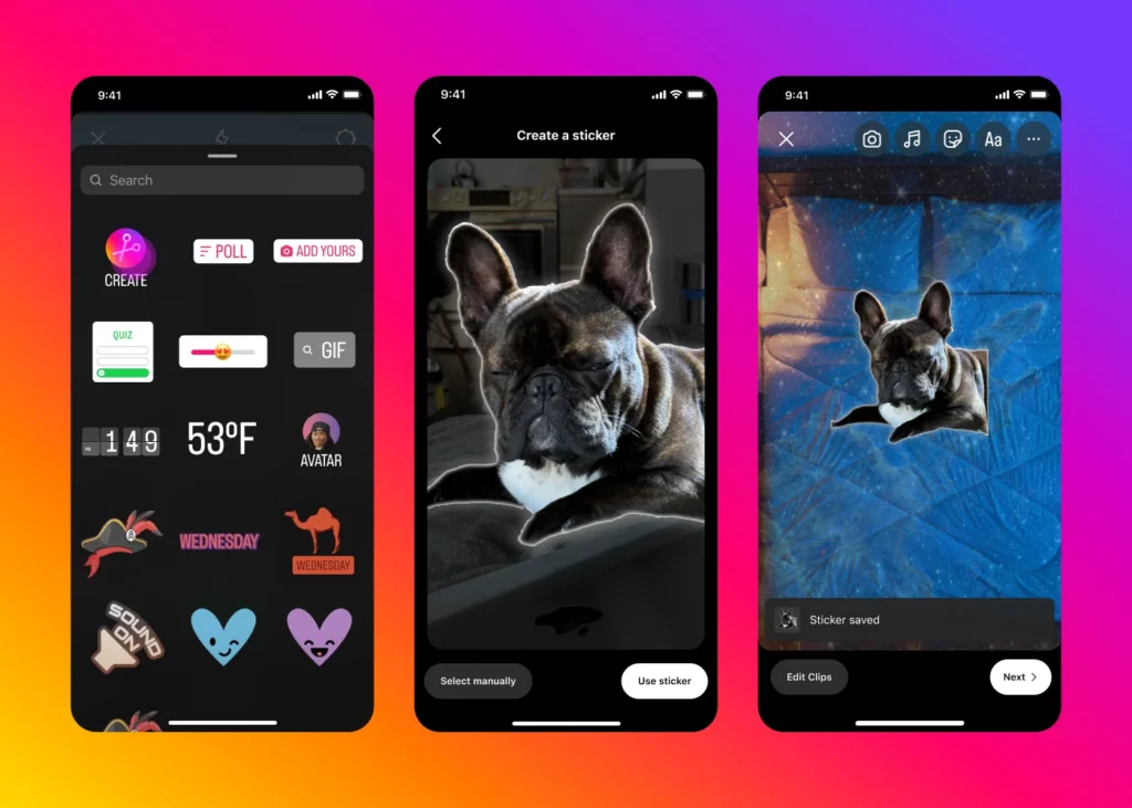 instagram new features AI stickers