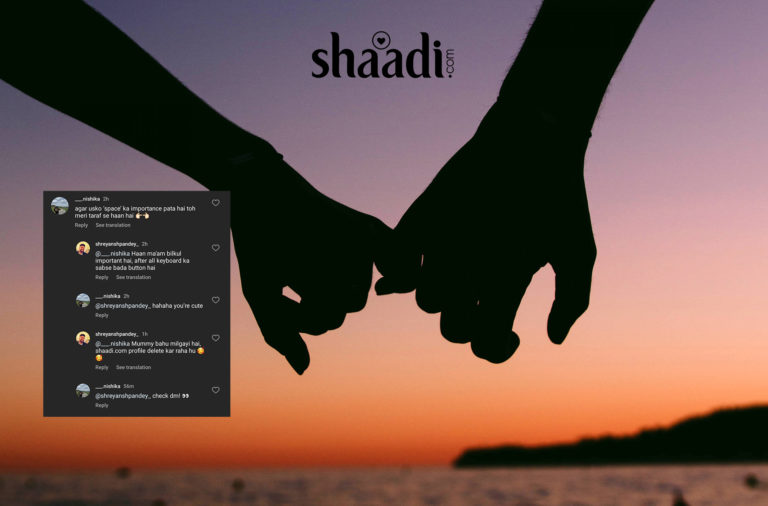 shaadi.com matrimony platform instagram comments Anupam Mittal cute interaction X viral internet social media Nishika Shreyansh Pandey