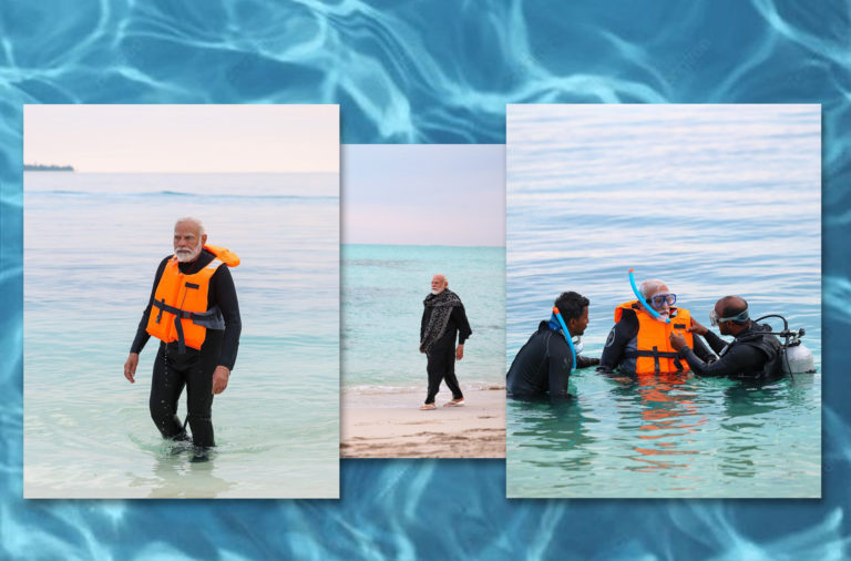 Prime Minister Narendra Modi PM Lakshadweep trip snorkelling island