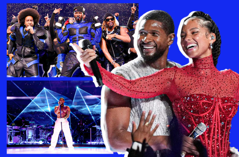 Usher super bowl half time performance alicia keys will.i.am