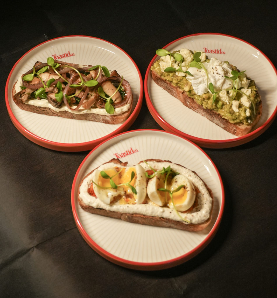 Herb mushroom + chilli egg yogure + avo and egg on toast - Social Nation Herb Mushroom chilli egg